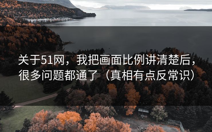关于51网,我把画面比例讲清楚后,很多问题都通了(真相有点反常识) 关于51网,我把画面比例讲清楚后,很多问题都通了(真相有点反常识)